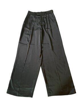 NWT A New Day Black Wide-Leg Pants Elastic Waist Lightweight Size 2